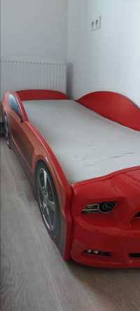 Łóżko samochód czerwony 160x75 z materacem