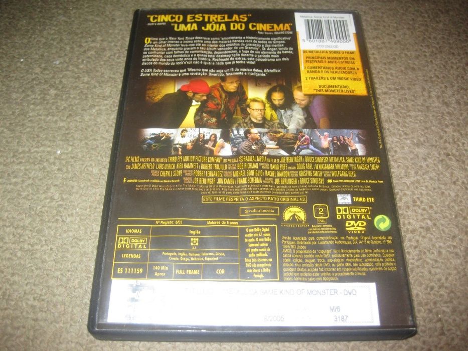 DVD Duplo dos Metallica "Some Kind of Monster"