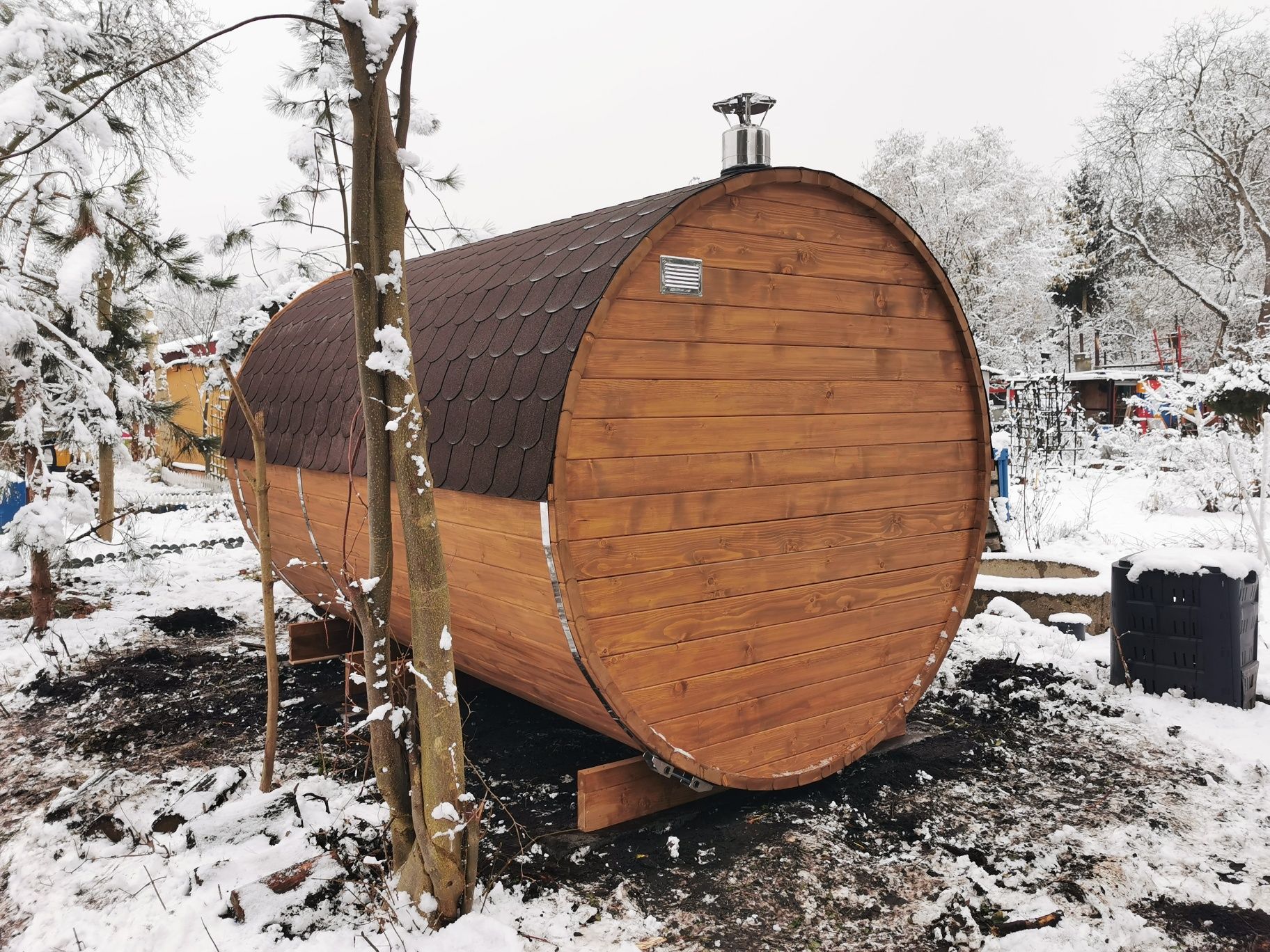 Sauna Ogrodowa 3 m x 2,2 m Cały komplet Piec Szatnia Raty Leasing