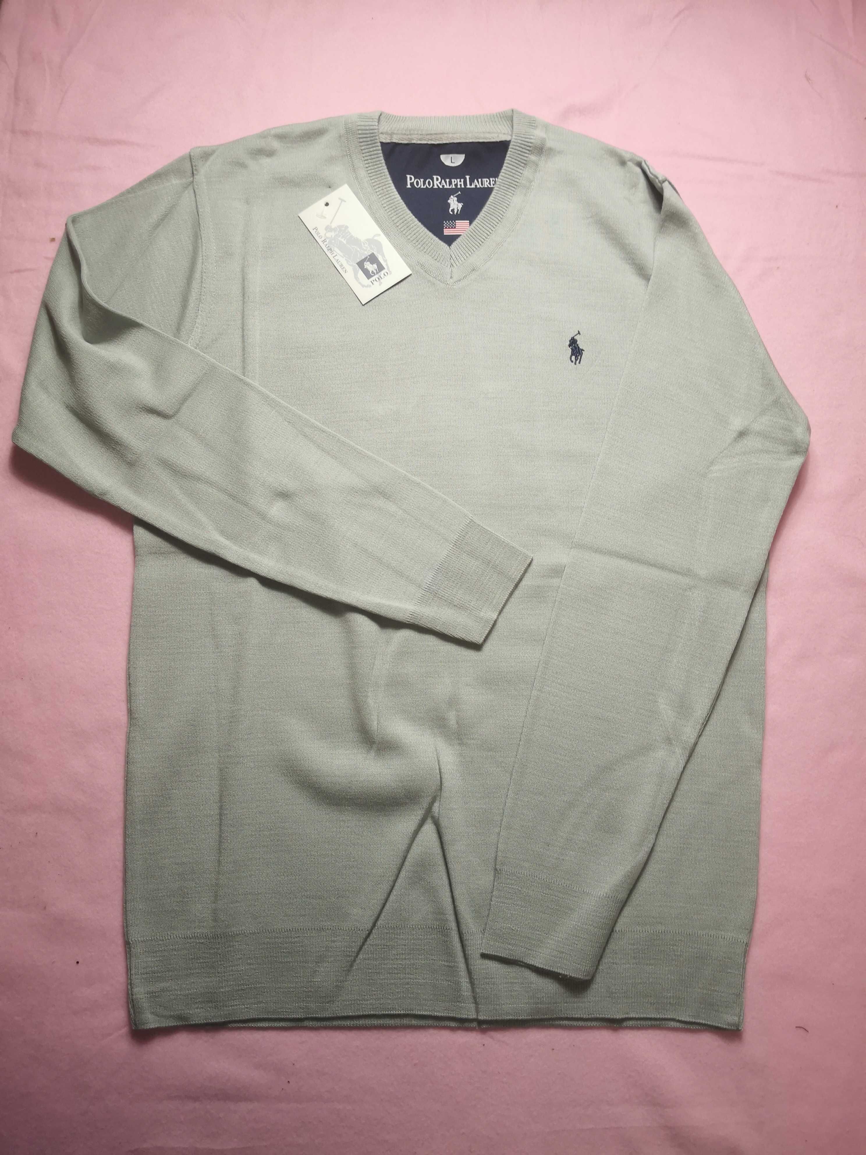 Sweter męski gładki Ralph Lauren Tommy Hilfiger swetry
