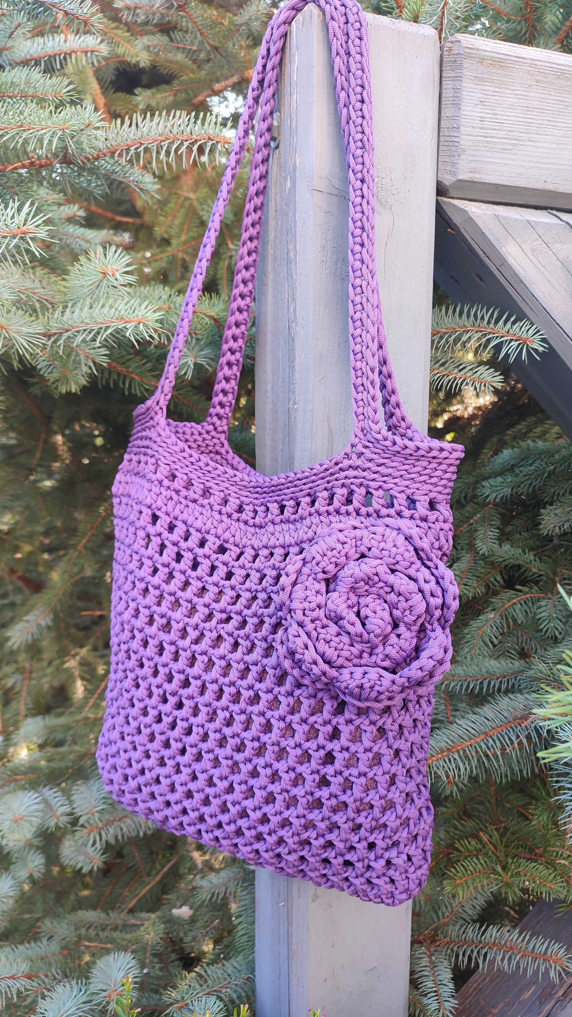 Torebka ze sznurka handmade