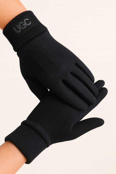 Rękawice UGC nowe damskie rękawiczki zimowe ciepłe czarne