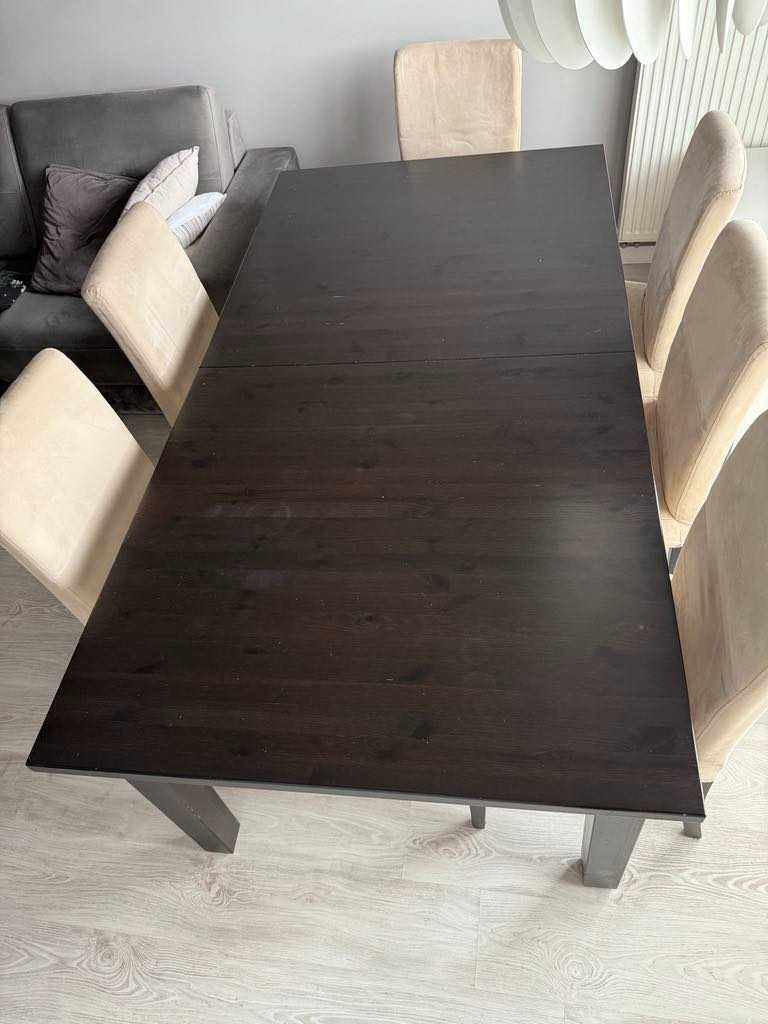 Stół Ikea Stornas z 6 krzesłami  - 200/105 cm.