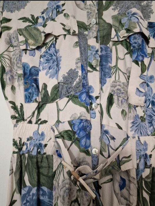 Sukienka lato Letnia kwiaty floral Reserved 40 L guziki