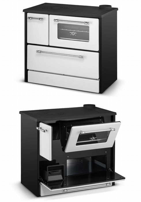 Kuchnia węglowa grudziądzka na drewno Piekarnik OMEGA 701 BIAŁA 9 kW