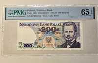 Banknot 200 zł 1986 -  DF -  PMG 65 EPQ