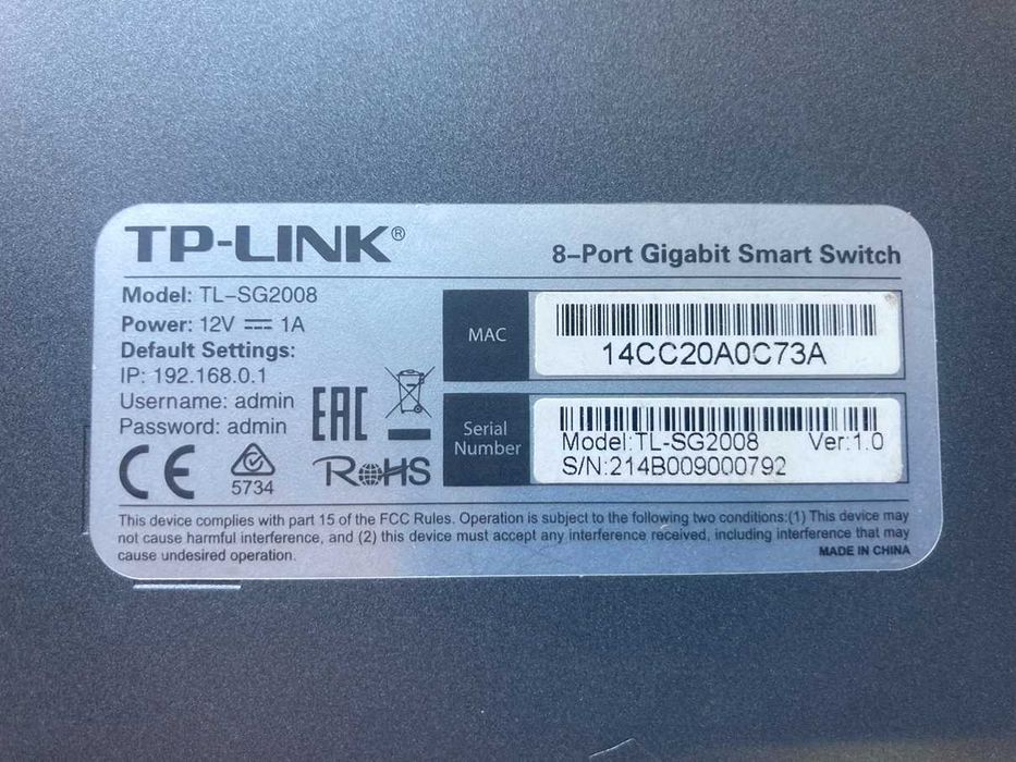 Switch TP-Link TL-SG2008