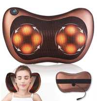 Массажер подушка С ПОДОГРЕВОМ Massage Pillow для тела тіла шиї