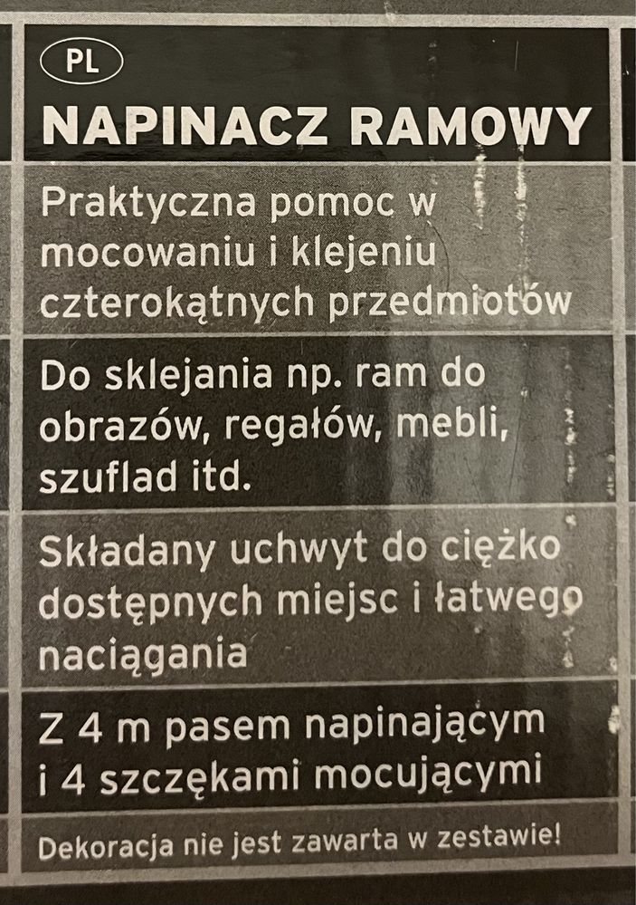 Napinacz ramowy Powerfix