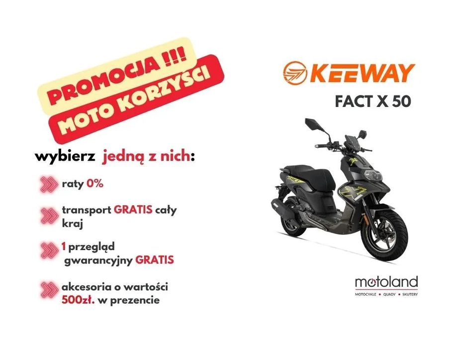 Keeway F-act-Fact-NKD Skuter Keeway FACT-X 50, Rybnik, Raty, Transport
