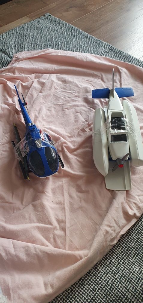 Klocki playmobil helikopter i samolot