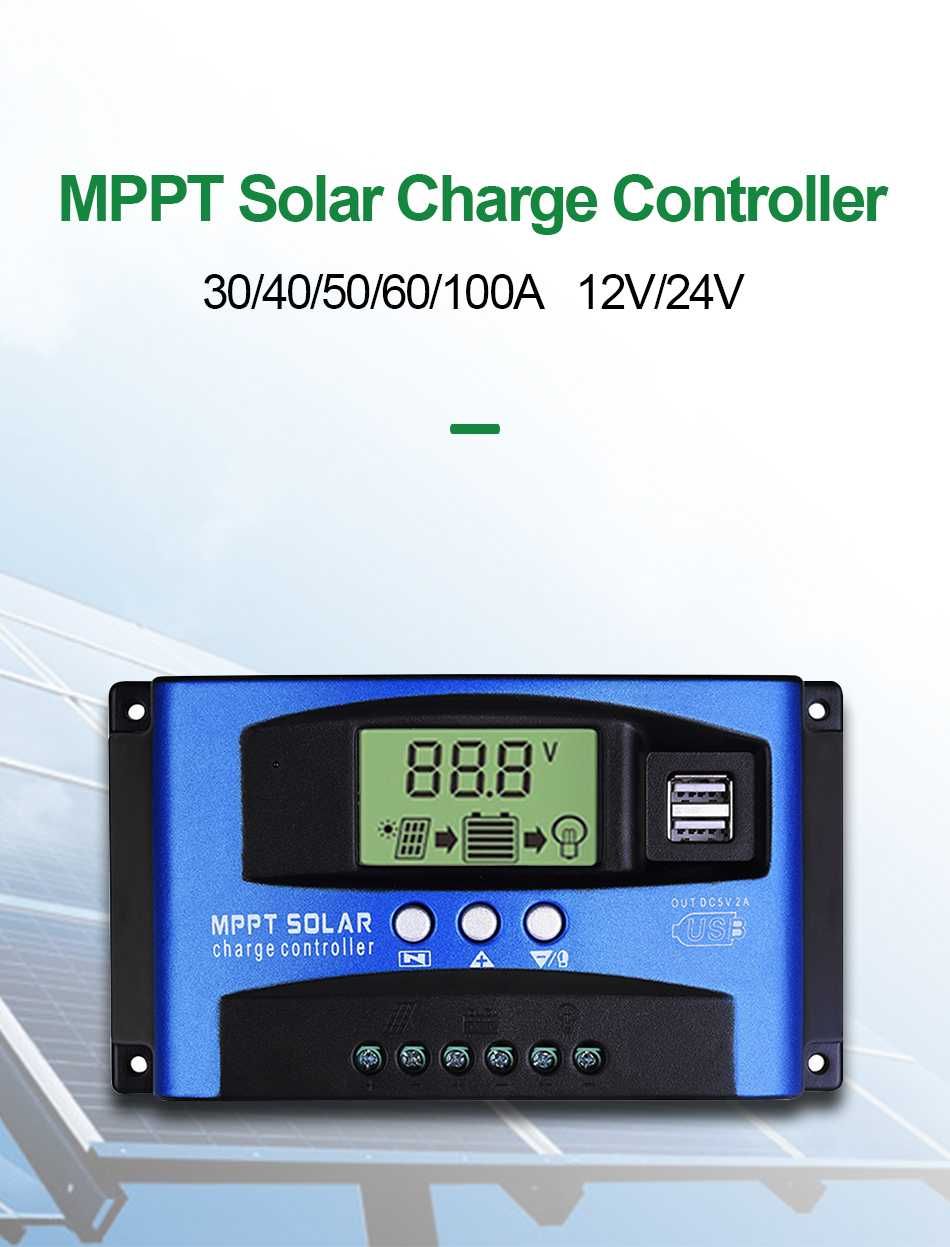 Controlador solar 12v 24v mppt
