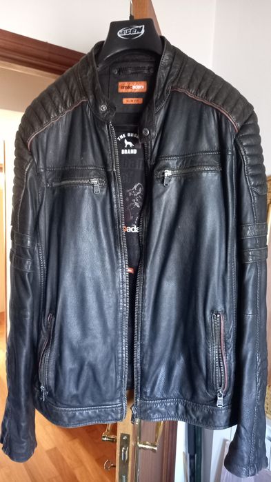 Casaco em Pele cafe racer