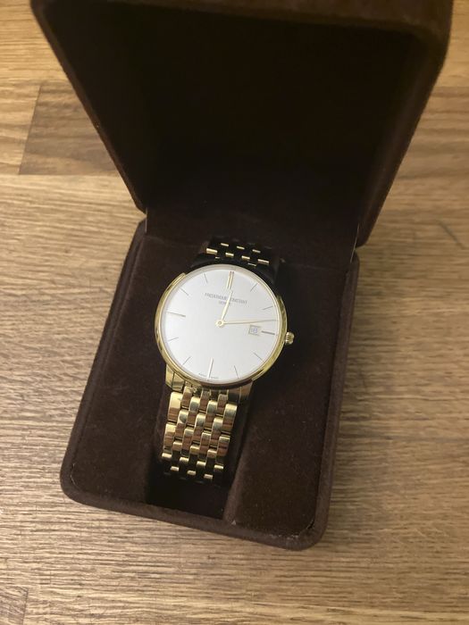 Zegarek złoty PVD Frederique Constant FC-220V5S5B slimline