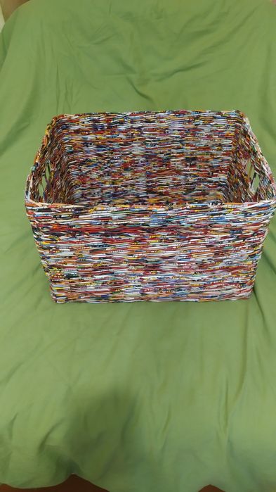 Плетений  ящик, короб для зберігання речей ручної роботи