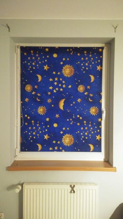 Roleta okienna w gwiazdy/ słońce/ księżyc