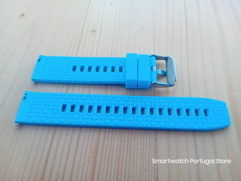 20mm Bracelete em silicone (Nova) Azul