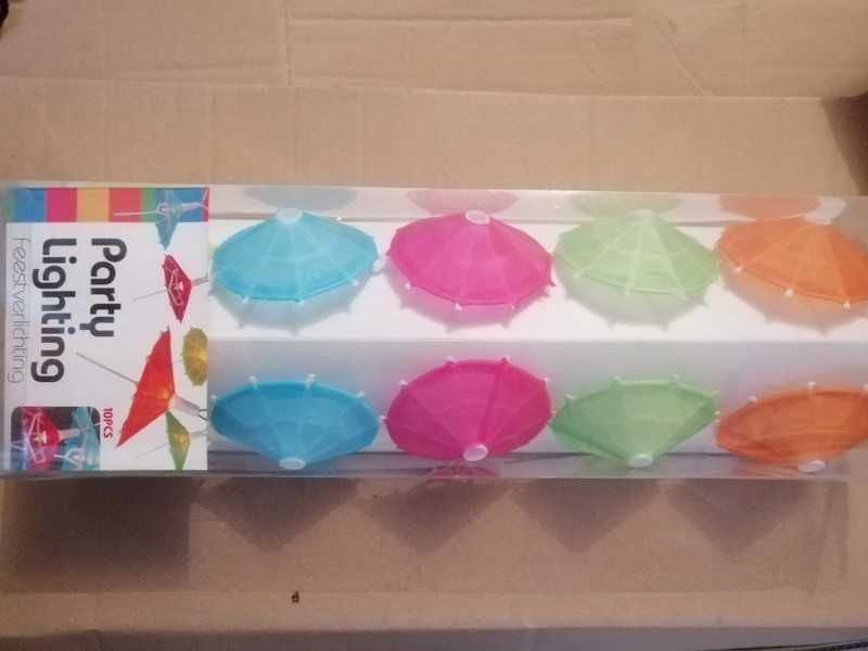 Girlanda łańcuch świetlny lampki parasolki party urodziny nowe impreza