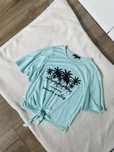 Turkusowy wiązany T-shirt Los Angeles 36 (S)