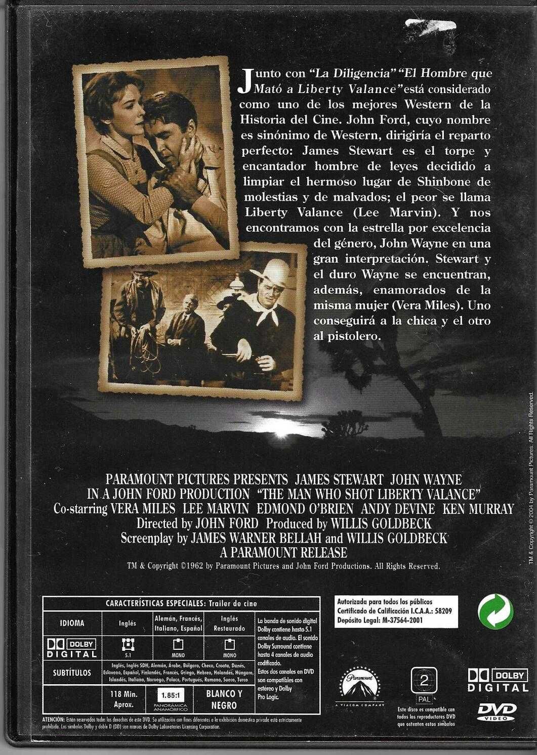 O Homem Que Matou Liberty Valance (edição Espanhola) (1962)