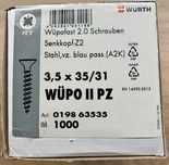WURTH Wkręt do płyty wiórowej 3,5x35-1000 szt