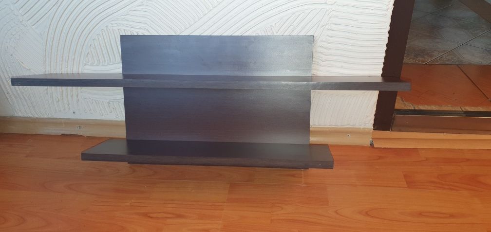 Półka podwójna ścienna kolor Wenge 90 cm + 59 cm