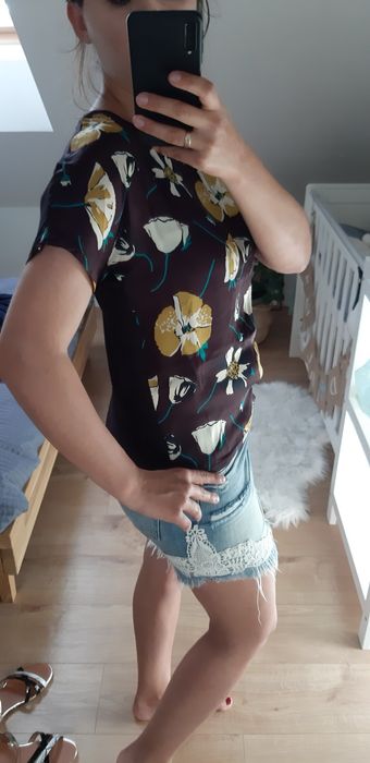 Nowa bluzka koszulka satynowa satyna bordo Reserved xs s