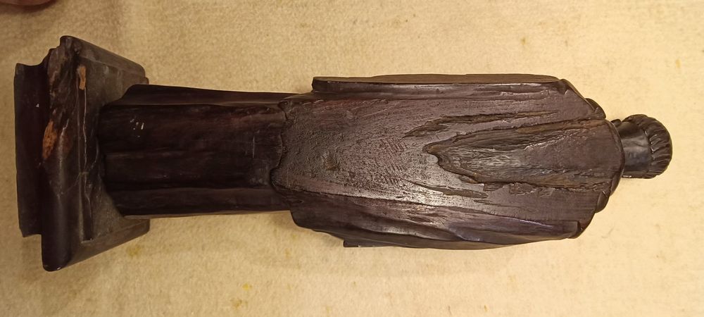 Grande Escultura do Sto António, madeira maciça, séc XIX