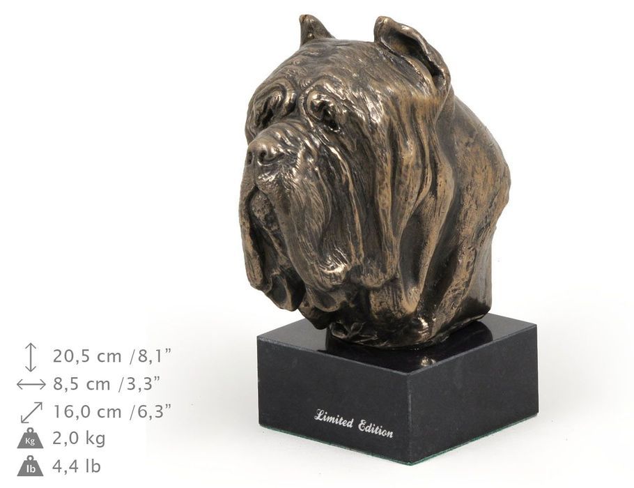 Mastif neapolitański głowa na kamieniu Art-Dog