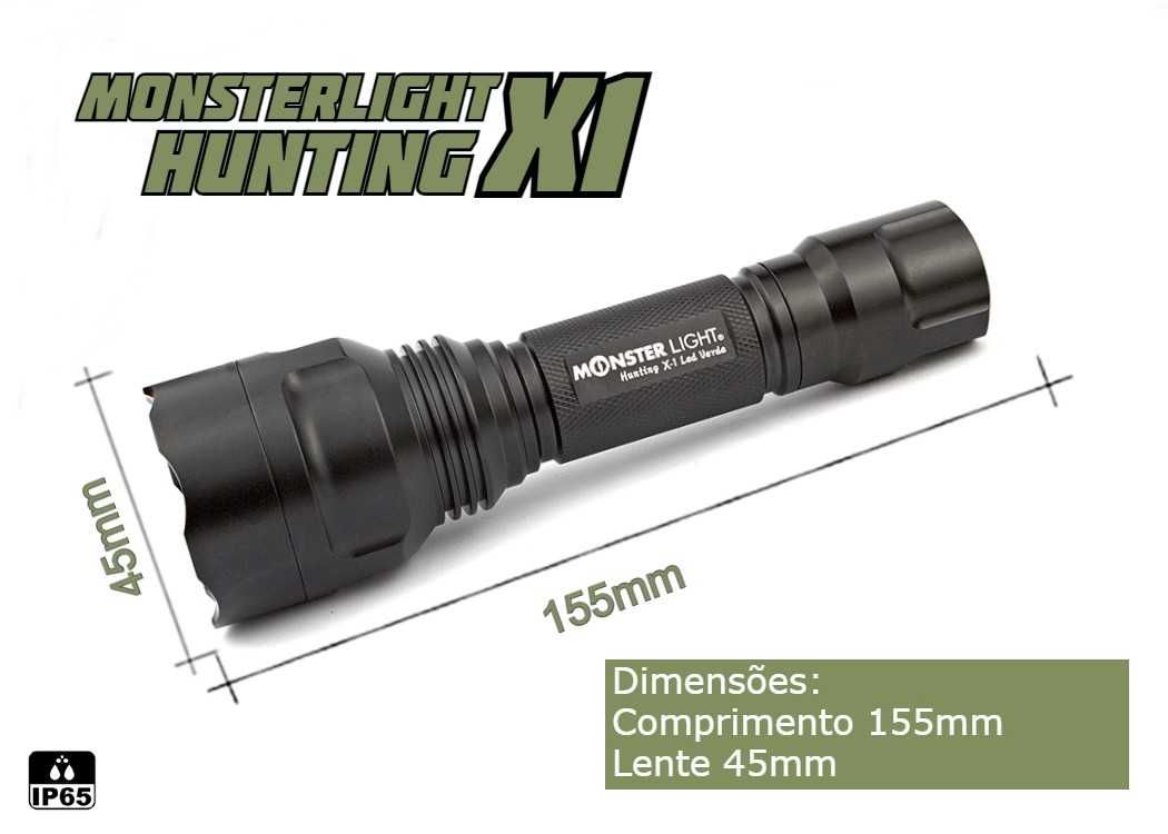 Kit lanterna para esperas Hunting X-1 led verde 3000 lumens só 1 modo