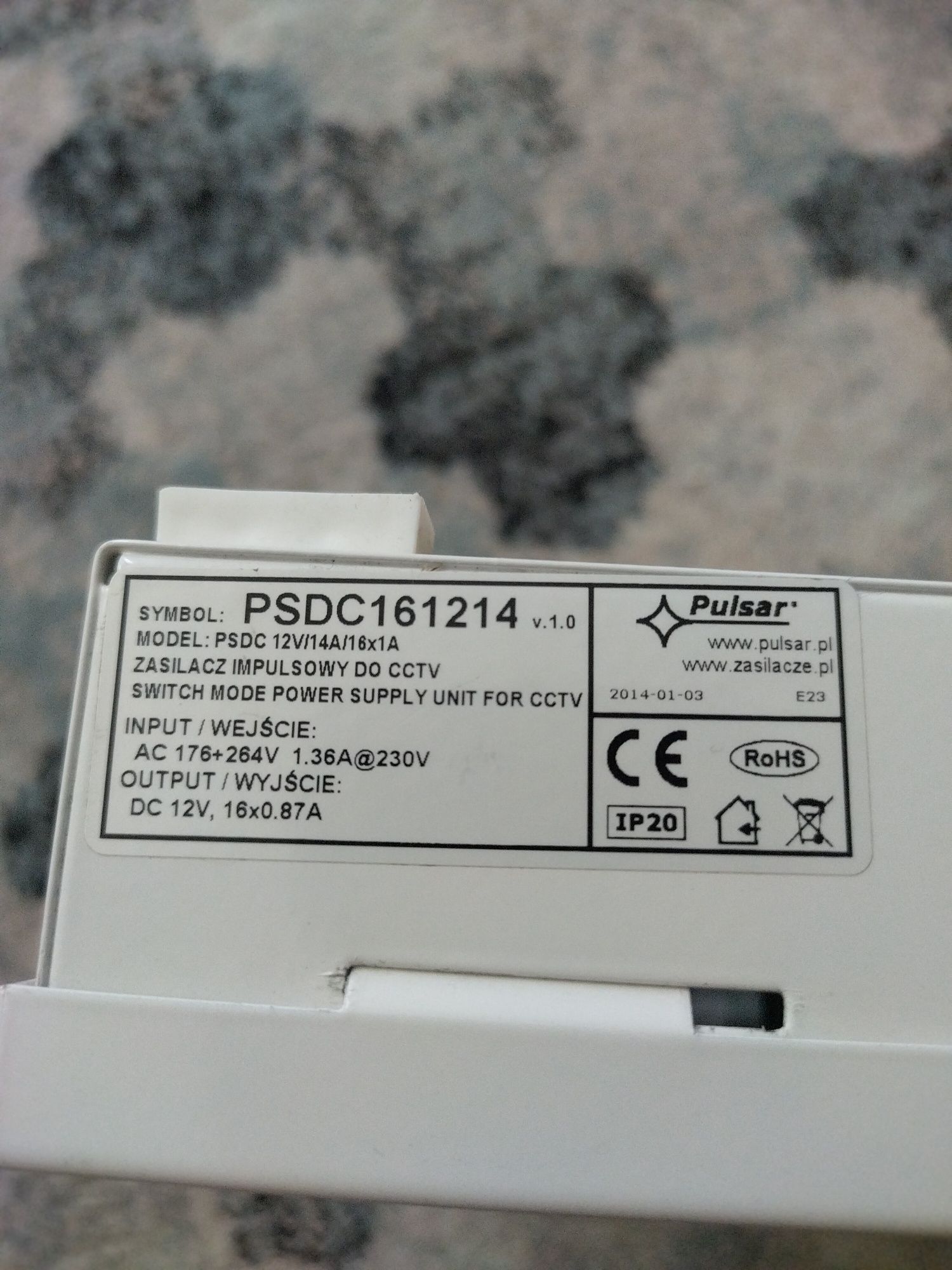 Zasilacz Pulsar PSDC 12V 200W 16 wyjść zasilających