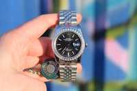 Женские часы Rolex Datejust 36 mm Silver-Black Ролекс