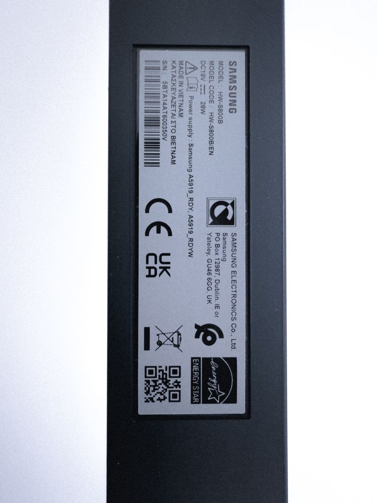 Soundbar SAMSUNG HW-S800B Czarny – Stan idealny