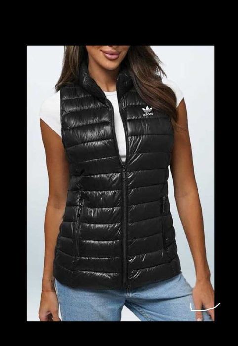 WYPRZEDAŻ! Bezrękawnik damski czarny-kamizelka.