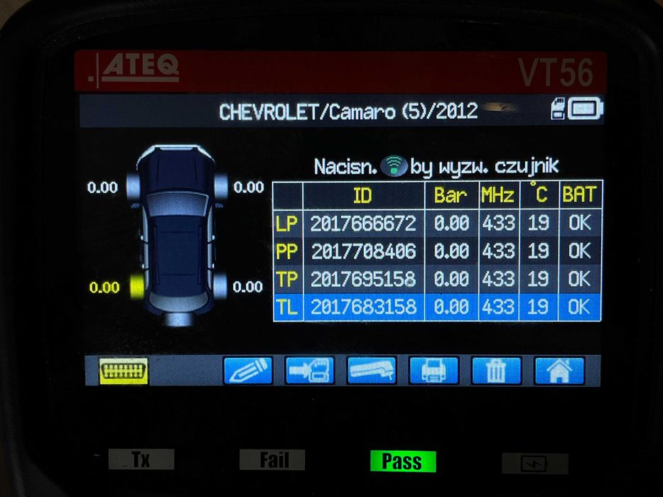 1x czujnik ciśnienia TPMS OPEL CHEVROLET CAMARO OPEL CORSA 2092.2901
