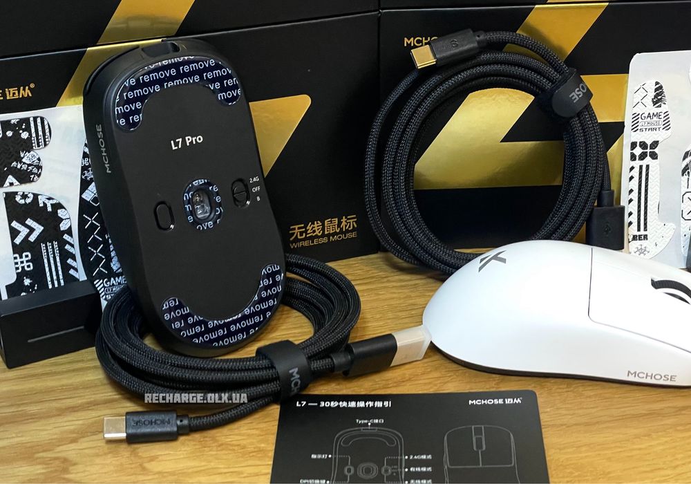 НОВІ Mchose L7 Pro 8000 Hz PAW3395 | Ігрова Бездротова Мишка