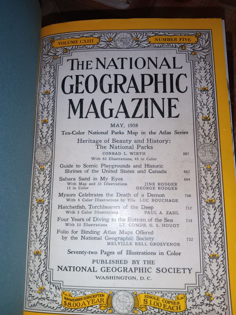 Magazine Geographic 1958, 1959