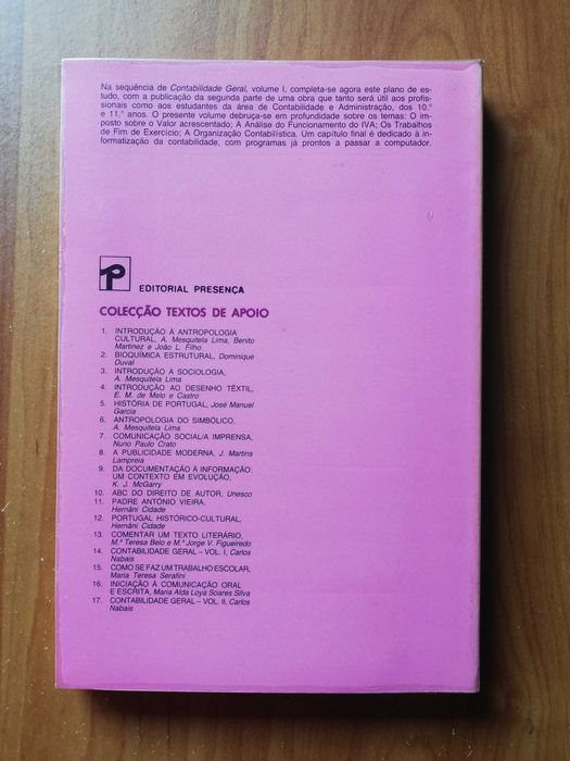 Contabilidade Geral – Vol. I e Vol.II – Carlos Nabais