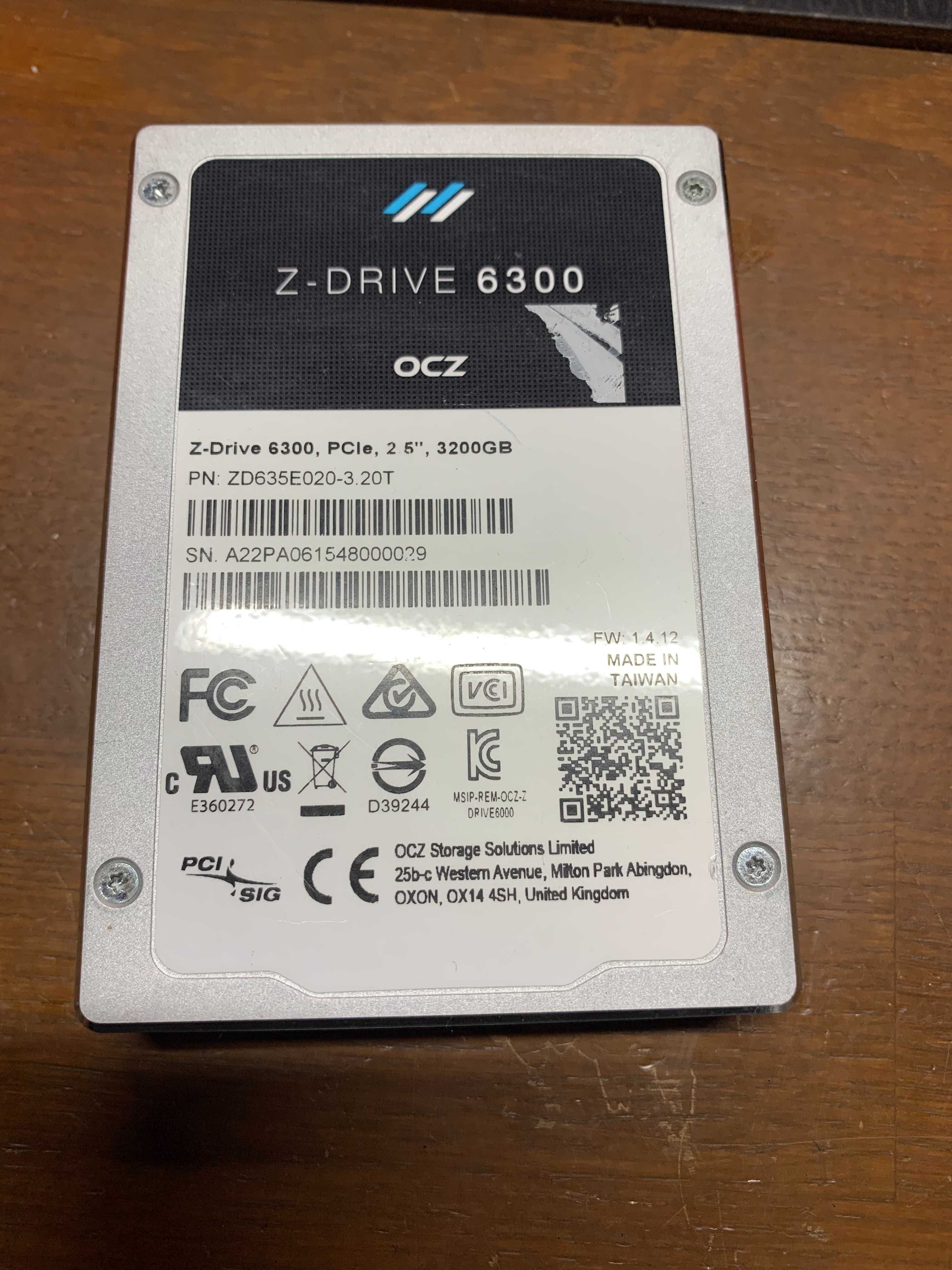 Продам NVME SSD Toshiba Ocz Z-Drive 6300 3.2tb U.2