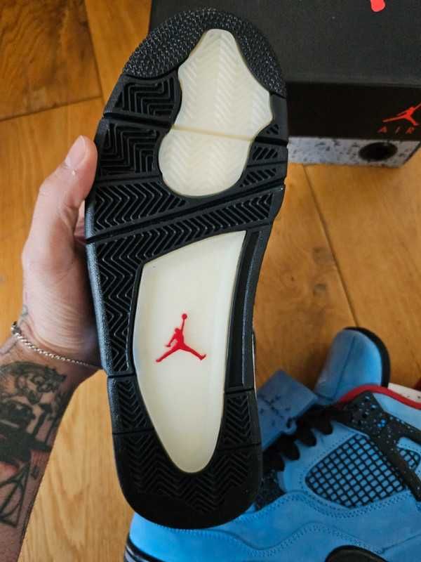 Buty AirJordan4 Retro niebieski nowy z metką UnisexTrampki 44.5