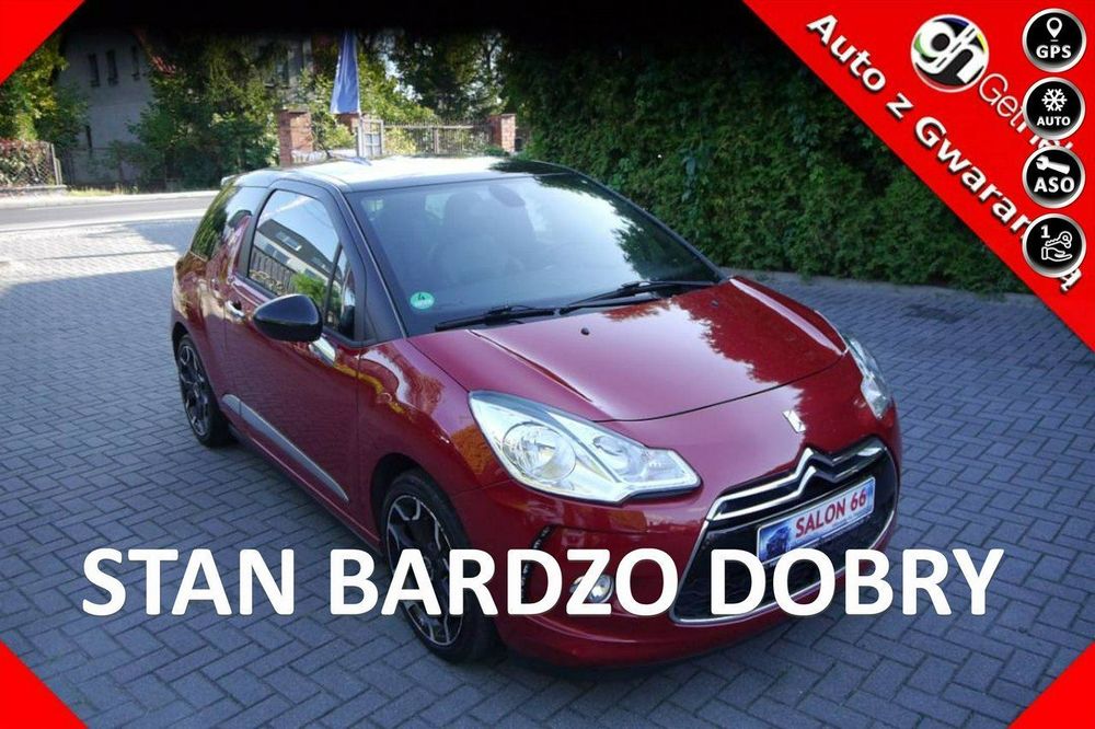 Citroën DS3 1.6t Ledy Stan Idealny100%bezwypadkowy udok. przebieg Gwarancja 12mcy