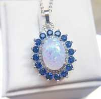 Naszyjnik damski Opal z kryształami Swarovskiego + 2 typy łańcuszków