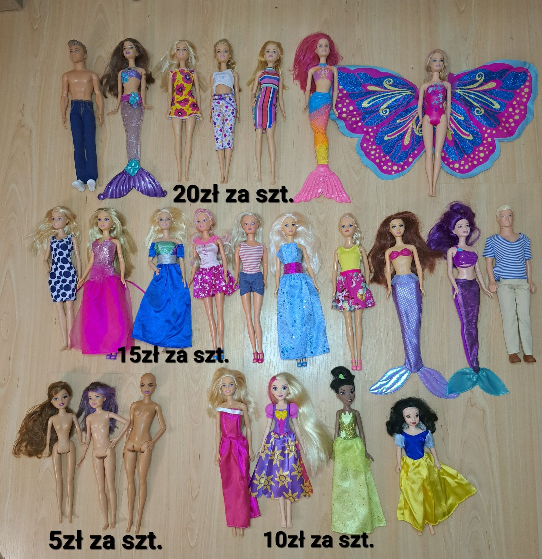 Lalki barbie/steffi/Disney