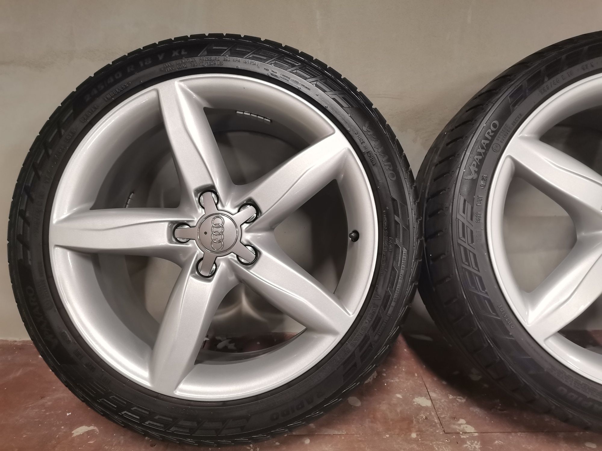 Felgi AUDI 18" opony PAXAR 245/40R18 z 2023r.