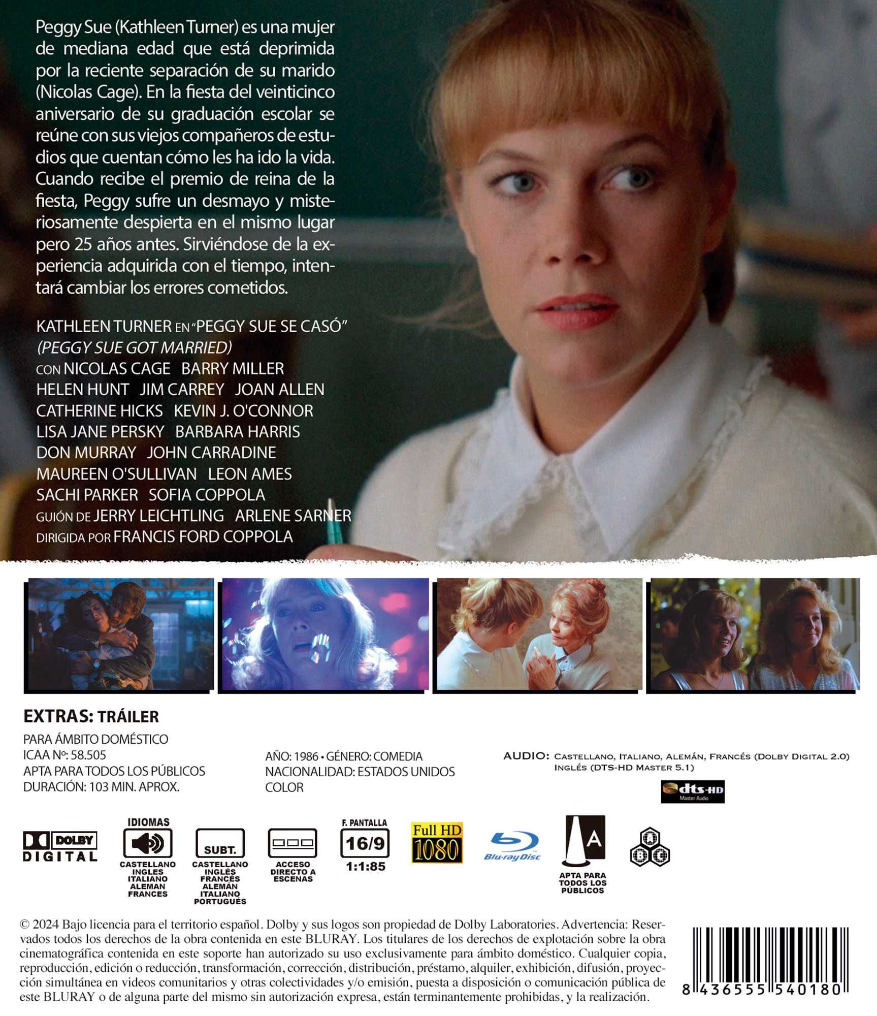 Peggy Sue Se Casó/Peggy Sue Casou-se (Blu-Ray)-Importado