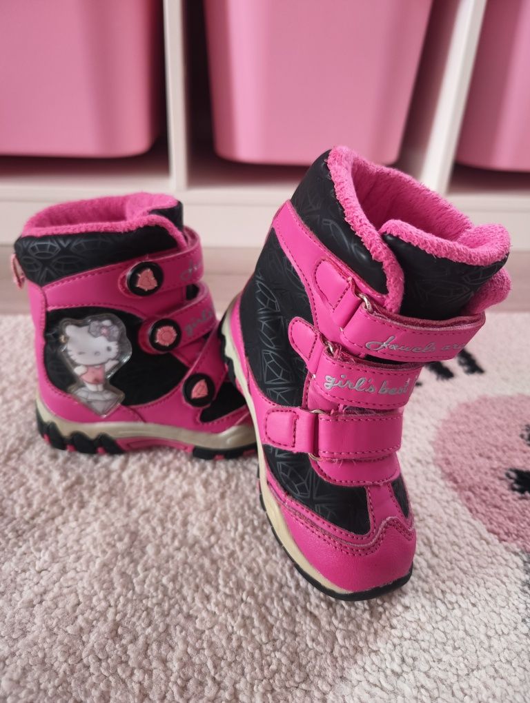 Buty zimowe dziewczęce kozaki/ śniegowce 25
