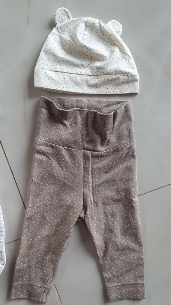 Body długi rękaw Body kopertowe legginsy HM H&M 62 56 leginsy