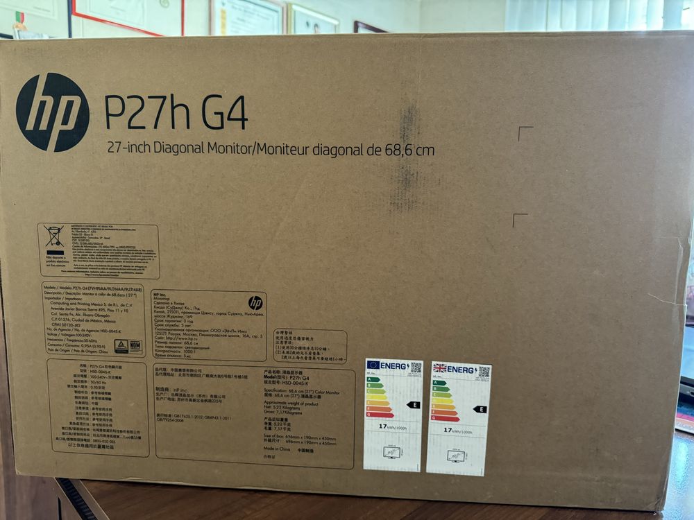 Monitor HP P27h G4 FHD – 27” | Excelente Estado!