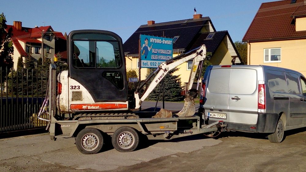 Usługi koparko-ładowarka minikoparka koparka