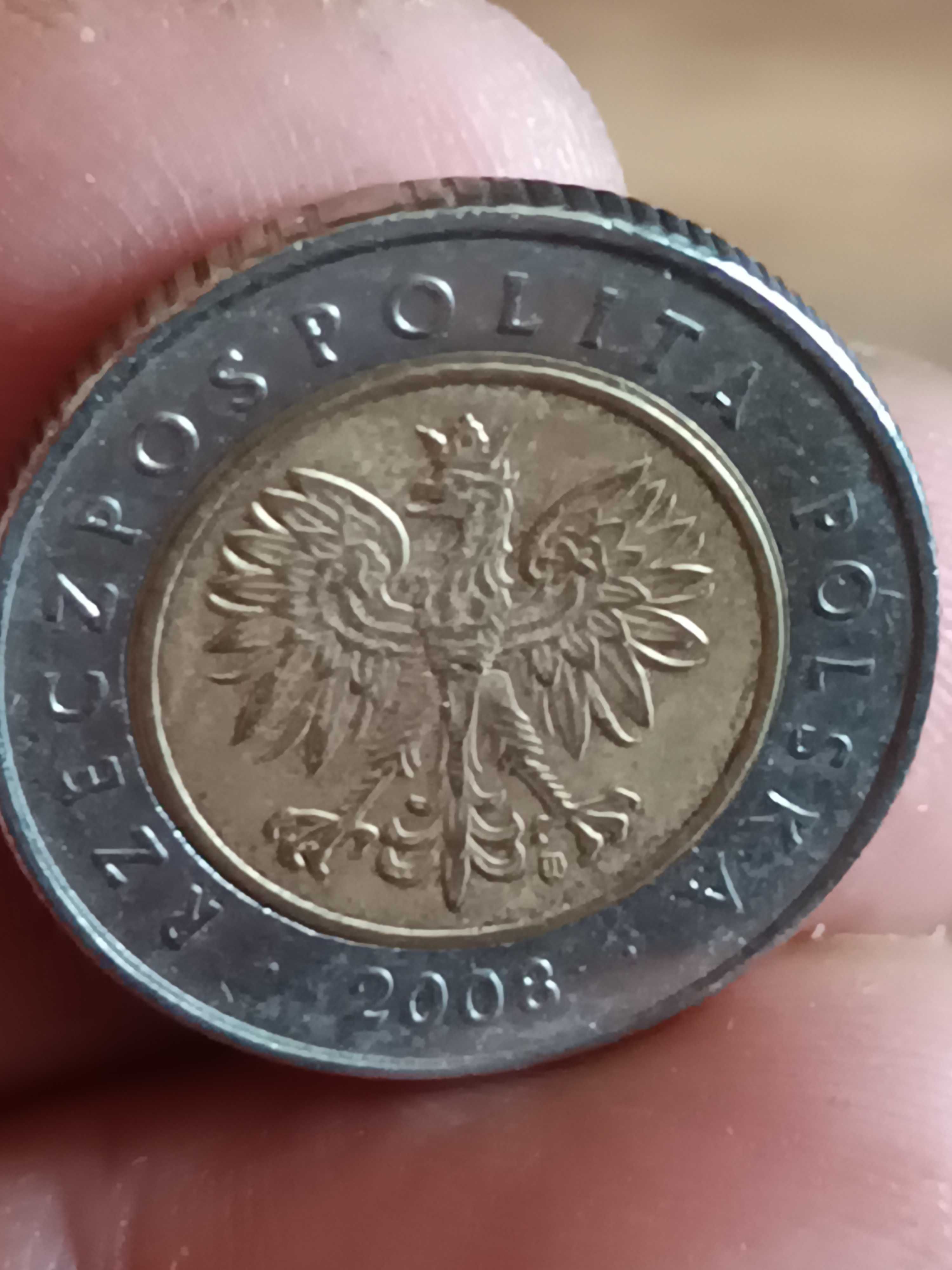 Sprzedam monete 5 zloty 2008 rok